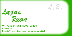 lajos ruva business card